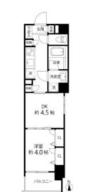 デュオステージ白金高輪 405 間取り図