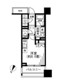 イニシアイオ西麻布 4階 間取り図