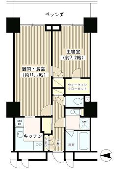 ザ・パークタワー東京サウス 3階 間取り図