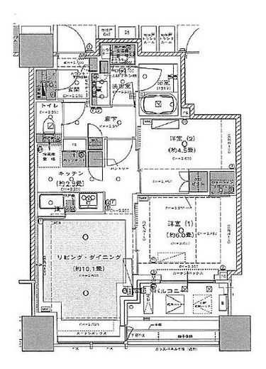 ブリリアタワー上野池之端 10階 間取り図