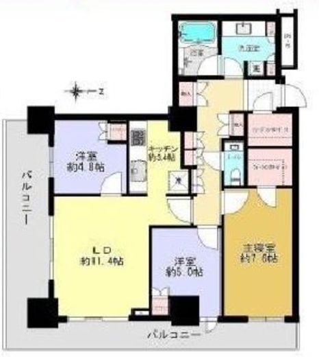 ブリリアタワー大崎 2階 間取り図