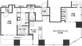 シティタワー新宿新都心 29階 間取り図