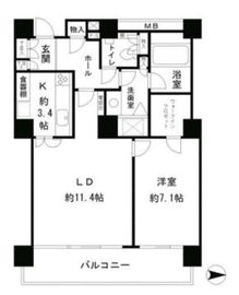 リバーポイントタワー 904 間取り図