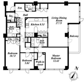 パークレーンプラザ 5階 間取り図