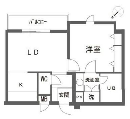 エルスタンザ中目黒 208 間取り図