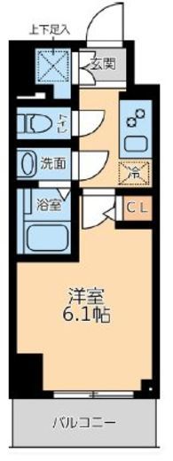 プライマル品川大森海岸 505 間取り図