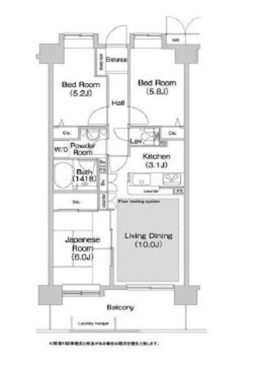 コンフォリア板橋仲宿 1406 間取り図