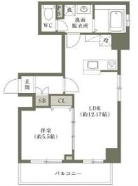 ベルティーセ新宿 203 間取り図