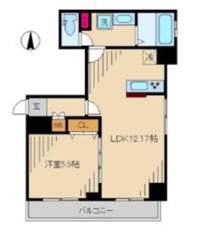 ベルティーセ新宿 603 間取り図