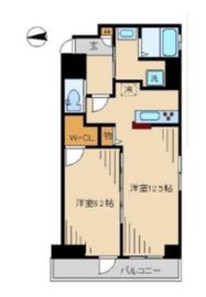 ベルティーセ新宿 802 間取り図