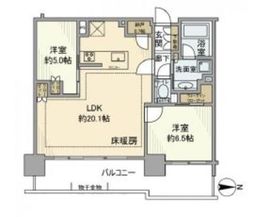 品川イーストシティタワー 24階 間取り図