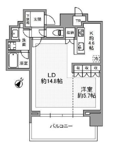 ザ・コート神宮外苑 11階 間取り図