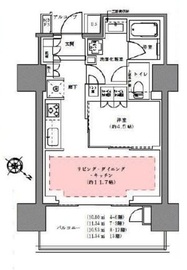 プラウド渋谷本町 13階 間取り図