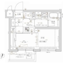 クレイシア新宿ノース 3階 間取り図