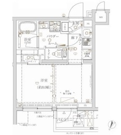 クレイシア新宿ノース 2階 間取り図