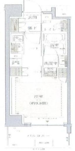 リビオ四谷 4階 間取り図