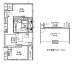 東雲キャナルコートCODAN 12-812 間取り図