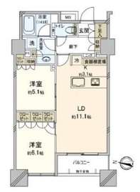 ザ・湾岸タワーレックスガーデン 5階 間取り図