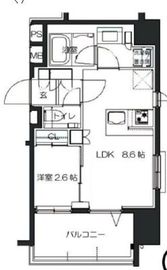 ラコント早稲田 8階 間取り図