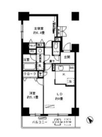 エステージ築地 602 間取り図