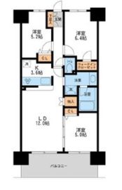 レジディア南千住 912 間取り図