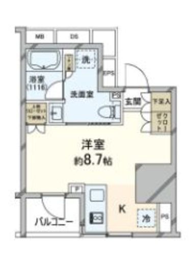 リビオレゾン新橋nex 204 間取り図