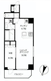 エスタシオン赤坂 502 間取り図