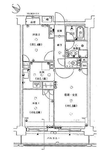 サージュ赤坂 6階 間取り図