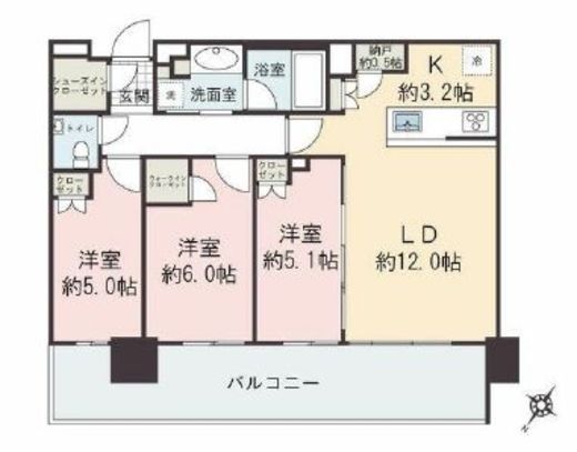 シティタワーズ東京ベイ 30階 間取り図