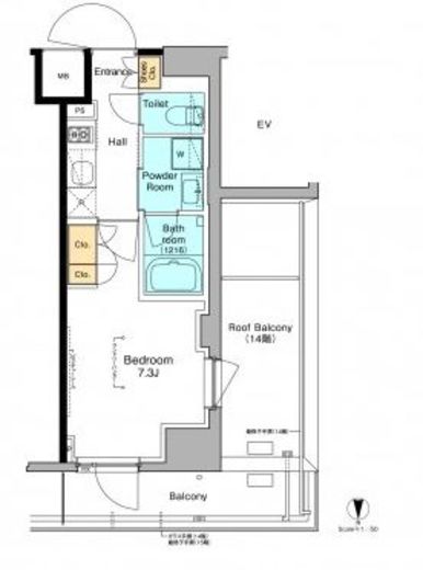 プラウドフラット木場2 1410 間取り図