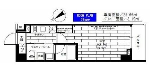 ステージグランデ茅場町 3階 間取り図
