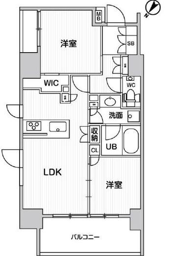 ディームス大井町 1103 間取り図