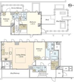 フォレストテラス鳥居坂 6F1 間取り図