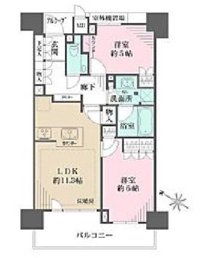 音羽パークハウス 7階 間取り図