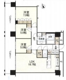 パークタワー品川ベイワード 19階 間取り図