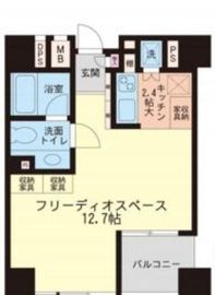 フリーディオ広尾南 7階 間取り図