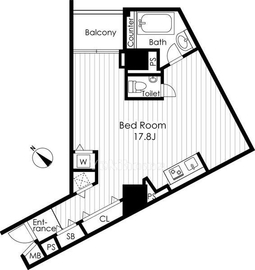 エスティメゾン麻布永坂 307 間取り図