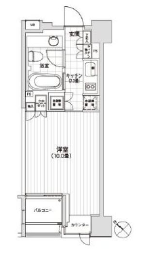 カスタリア銀座 404 間取り図