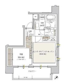 アトラス蔵前 13階 間取り図