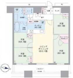 勝どきザ・タワー 10階 間取り図