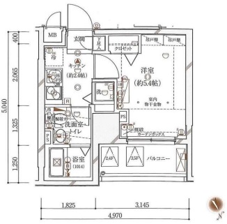ガリシアレジデンス広尾 2階 間取り図