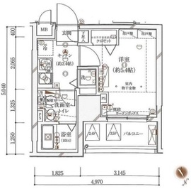 ガリシアレジデンス広尾 2階 間取り図
