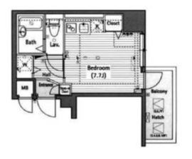 グランド・ガーラ西麻布 9階 間取り図