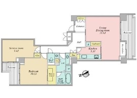 パークハウス西麻布 4階 間取り図