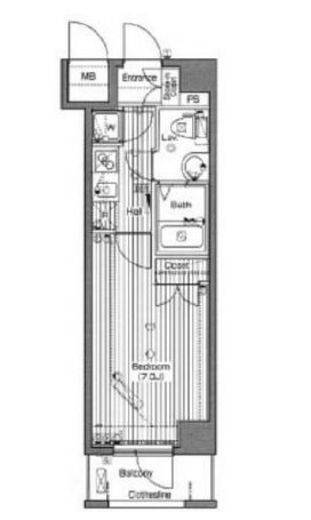 グランド・ガーラ南麻布 3階 間取り図