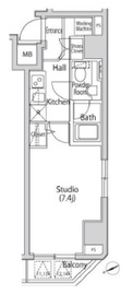 カーサスプレンディッド虎ノ門エスト 501 間取り図