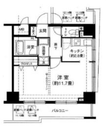 ONE ROOF FLAT TOGOSHI 1002 間取り図