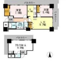 品川シーサイドビュータワー2 1209 間取り図