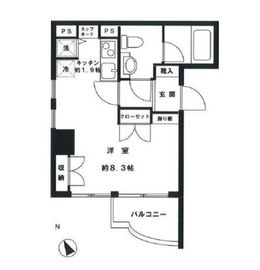 アクシア代々木 5階 間取り図