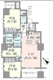 ブリリア東大前 8階 間取り図